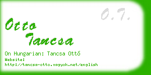 otto tancsa business card